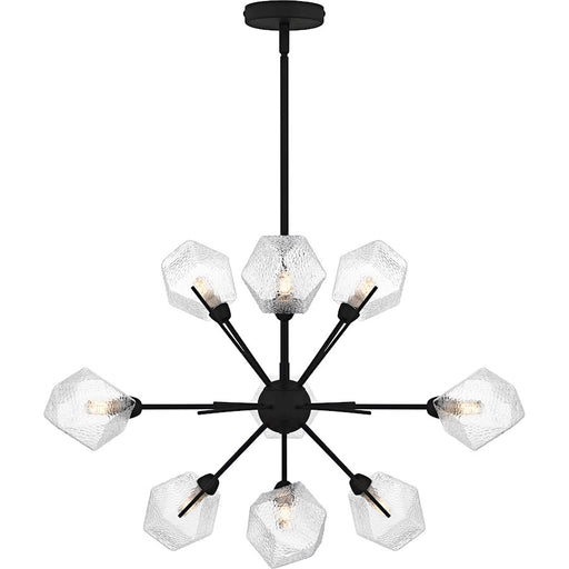 Quoizel Salvador 9Lt Chandelier, Earth Black/Clear Textured - PCSVD5034EK
