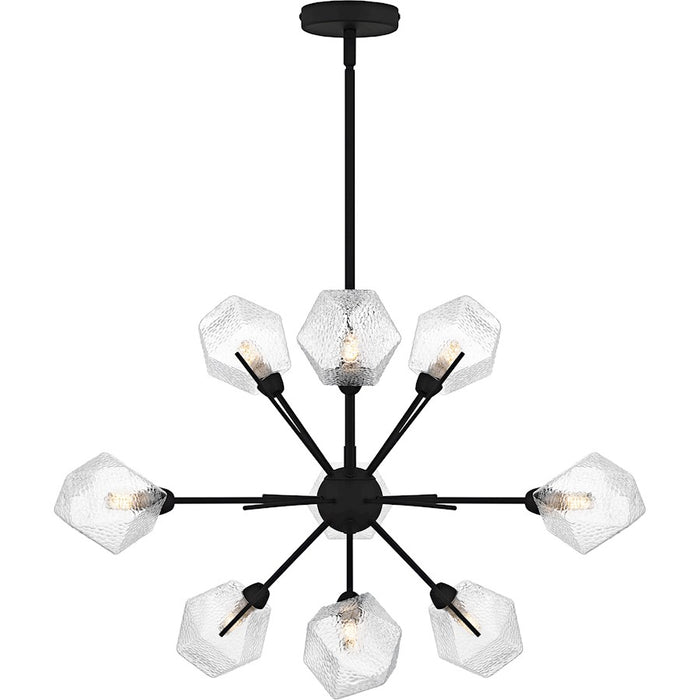Quoizel Salvador 9Lt Chandelier, Earth Black/Clear Textured - PCSVD5034EK