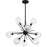 Quoizel Salvador 9Lt Chandelier, Earth Black/Clear Textured