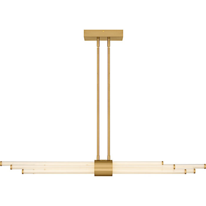 Quoizel Talbott Lt Island Light, Gold/Clear Ribbed Acrylic