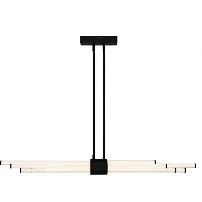 Quoizel Talbott Lt Island Light, Black/Clear Ribbed Acrylic