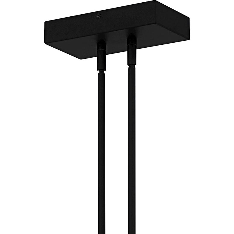 Quoizel Talbott Lt Island Light, Black/Clear Ribbed Acrylic