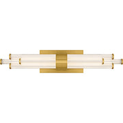 Quoizel Talbott LED 24" Bath Light, Gold/Clear Ribbed Acrylic - PCTAL8624BRG