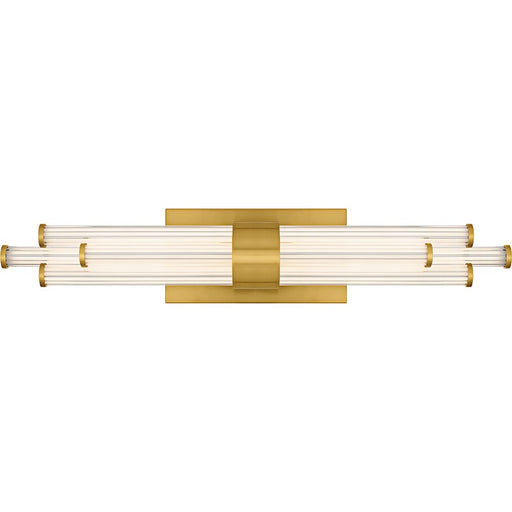 Quoizel Talbott LED 24" Bath Light, Gold/Clear Ribbed Acrylic - PCTAL8624BRG