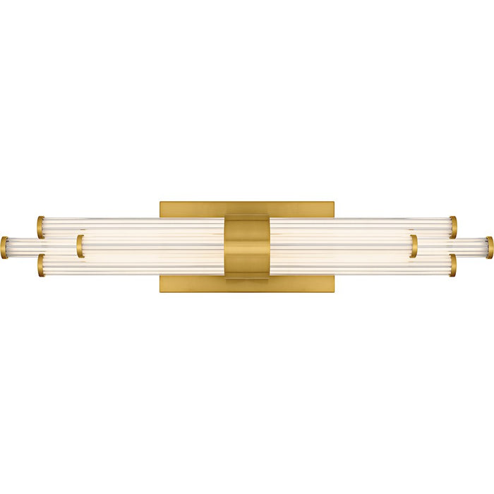 Quoizel Talbott LED 24" Bath Light, Gold/Clear Ribbed Acrylic - PCTAL8624BRG