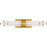 Quoizel Talbott LED 24" Bath Light, Gold/Clear Ribbed Acrylic