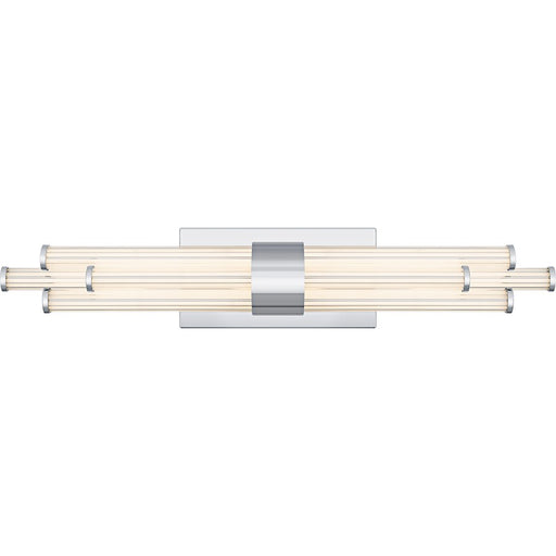Quoizel Talbott LED 24" Bath Light, Chrome/Clear Ribbed Acrylic - PCTAL8624C