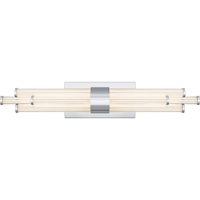 Quoizel Talbott LED 24" Bath Light, Chrome/Clear Ribbed Acrylic - PCTAL8624C