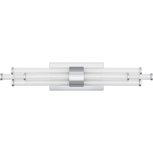Quoizel Talbott LED 24" Bath Light, Chrome/Clear Ribbed Acrylic