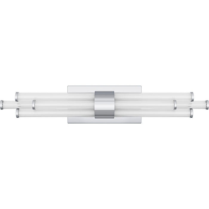 Quoizel Talbott LED 24" Bath Light, Chrome/Clear Ribbed Acrylic