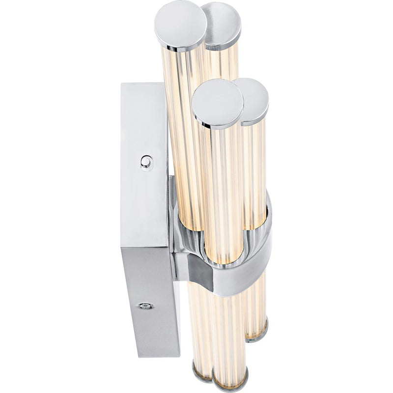 Quoizel Talbott LED 24" Bath Light, Chrome/Clear Ribbed Acrylic