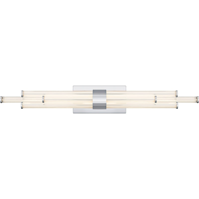 Quoizel Talbott LED 32" Bath Light, Chrome/Clear Ribbed Acrylic - PCTAL8632C