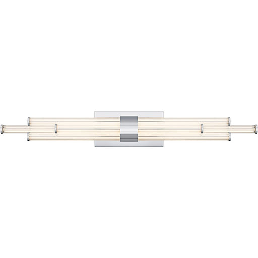 Quoizel Talbott LED 32" Bath Light, Chrome/Clear Ribbed Acrylic - PCTAL8632C