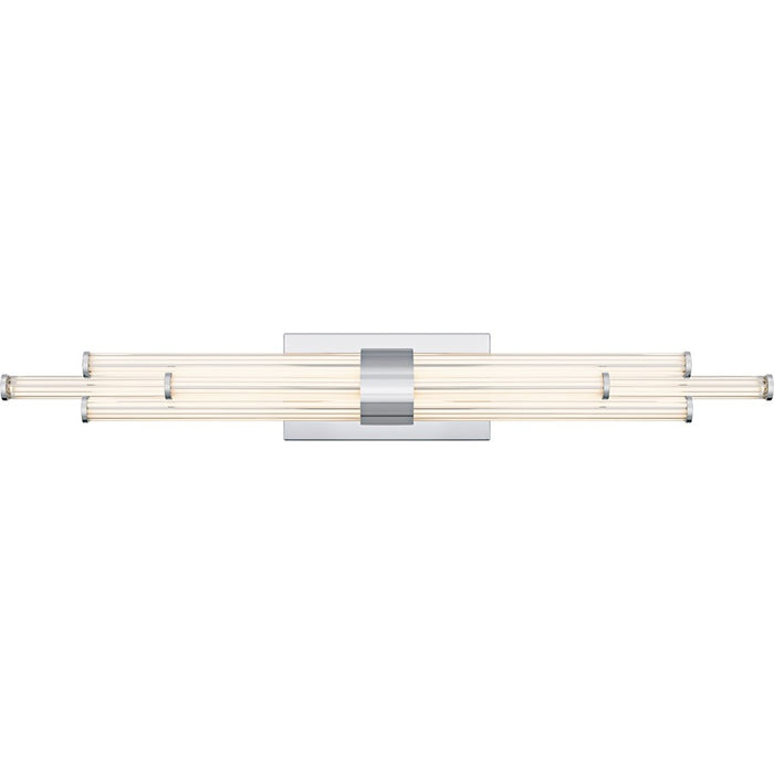 Quoizel Talbott LED 32" Bath Light, Chrome/Clear Ribbed Acrylic - PCTAL8632C