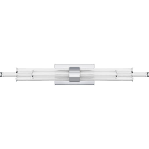 Quoizel Talbott LED 32" Bath Light, Chrome/Clear Ribbed Acrylic