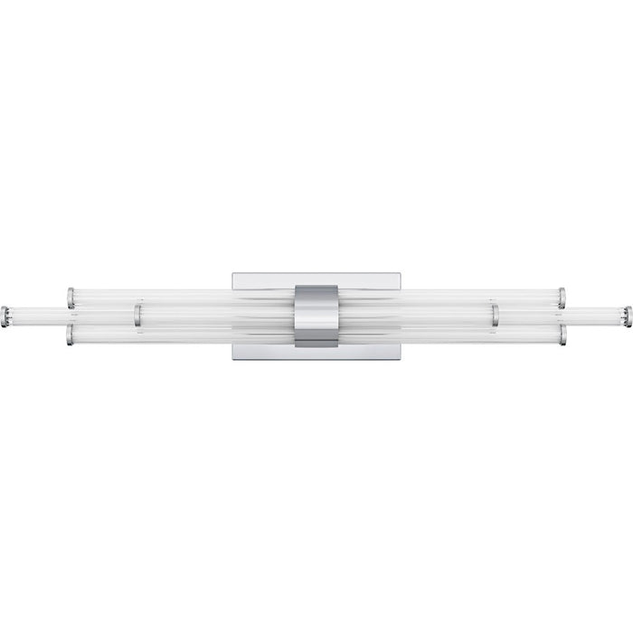 Quoizel Talbott LED 32" Bath Light, Chrome/Clear Ribbed Acrylic