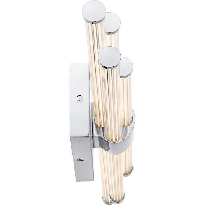 Quoizel Talbott LED 32" Bath Light, Chrome/Clear Ribbed Acrylic