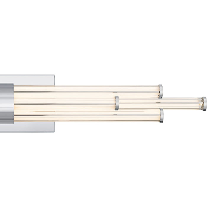 Quoizel Talbott LED 32" Bath Light, Chrome/Clear Ribbed Acrylic