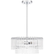 Quoizel Tayshia 18in 3-Light Pendant | Glam Polished Chrome and Clear Glass | Kitchen Island & Dining Room | 18 x 18 x 8.75 in | Model PCTAY2818C