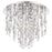 Quoizel Twinkle 6 Light Flush Mount, Polished Chrome/Clear Glass