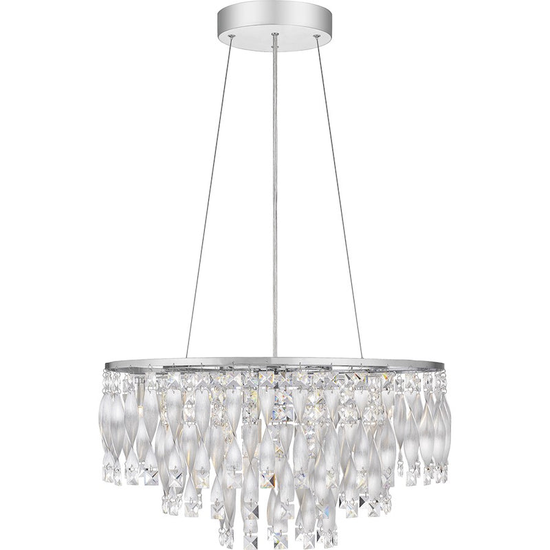 Quoizel Twinkle 6 Light Pendant, Polished Chrome/Clear Glass