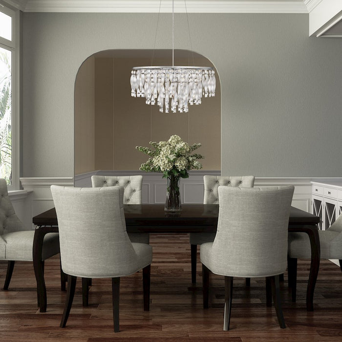 Quoizel Twinkle 6 Light Pendant, Polished Chrome/Clear Glass