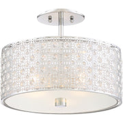 Quoizel Platinum Collection Verity Semi-Flush Mount, 3 Light, Polished Chrome