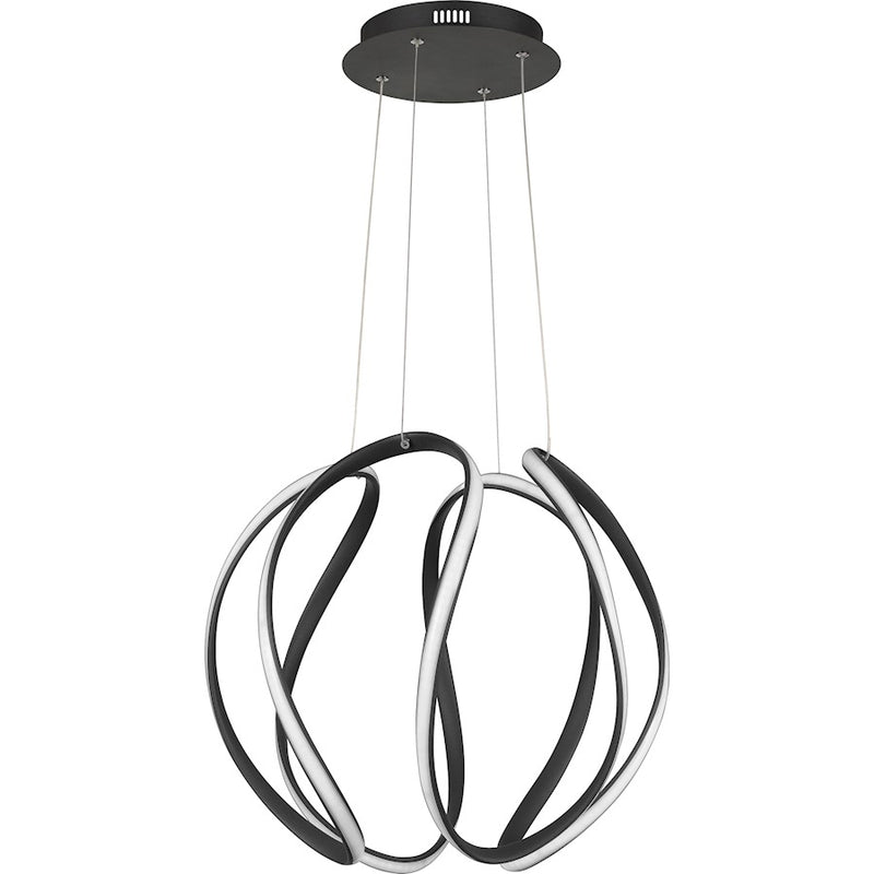 Quoizel Waving Pendant, Earth Black