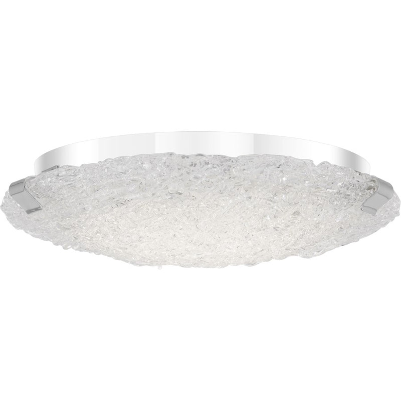 Quoizel 15" Platinum Winter Flush Mount, Polished Chrome