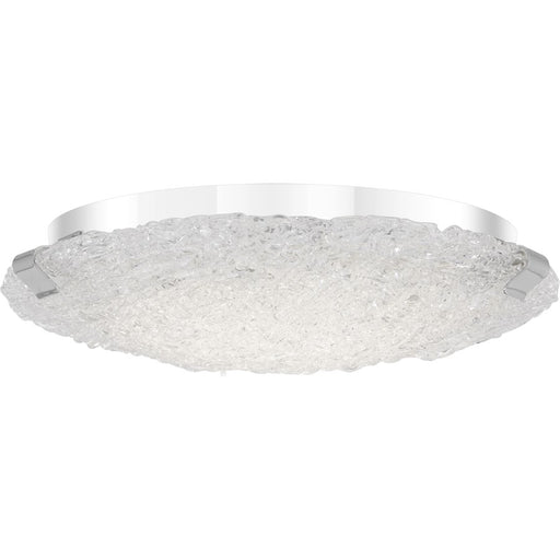 Quoizel 15" Platinum Winter Flush Mount, Polished Chrome