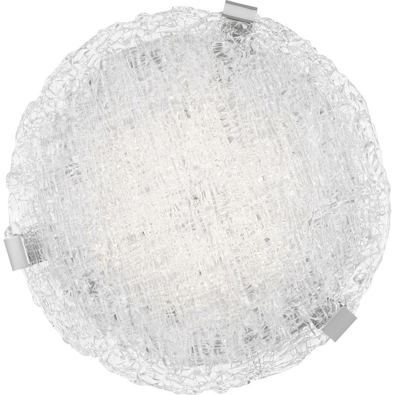 Quoizel 15" Platinum Winter Flush Mount, Polished Chrome