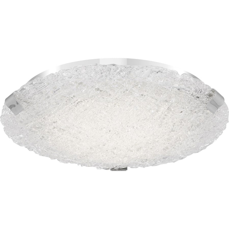 Quoizel 15" Platinum Winter Flush Mount, Polished Chrome