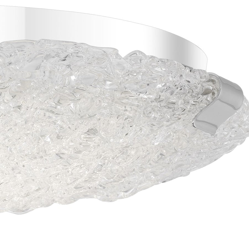 Quoizel 15" Platinum Winter Flush Mount, Polished Chrome