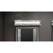 Quoizel Winter 24in LED Bath Light | Contemporary Polished Chrome and Clear Textured Glass | Bathroom Vanity & Powder Room | Model PCWR8524C