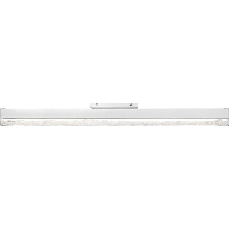 Quoizel Winter 32in LED Bath Light | Contemporary Polished Chrome and Clear Textured Glass | Bathroom Vanity & Powder Room | Model PCWR8532C