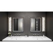 Quoizel Winter 32in LED Bath Light | Contemporary Polished Chrome and Clear Textured Glass | Bathroom Vanity & Powder Room | Model PCWR8532C