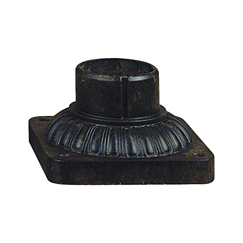 Quoizel Outdoor Pier Mount | Imperial Bronze Cast Aluminum | Post Light Base for Driveway & Patio | 5.84 x 5.84 x 3.5 in | Model PM9300IB