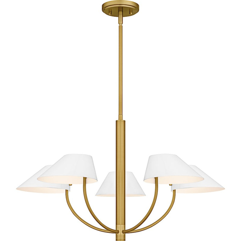 Quoizel Penley 5Light Chandelier, Brushed Gold/Metal - PNY5028BRG