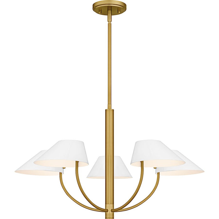 Quoizel Penley 5Light Chandelier, Brushed Gold/Metal - PNY5028BRG