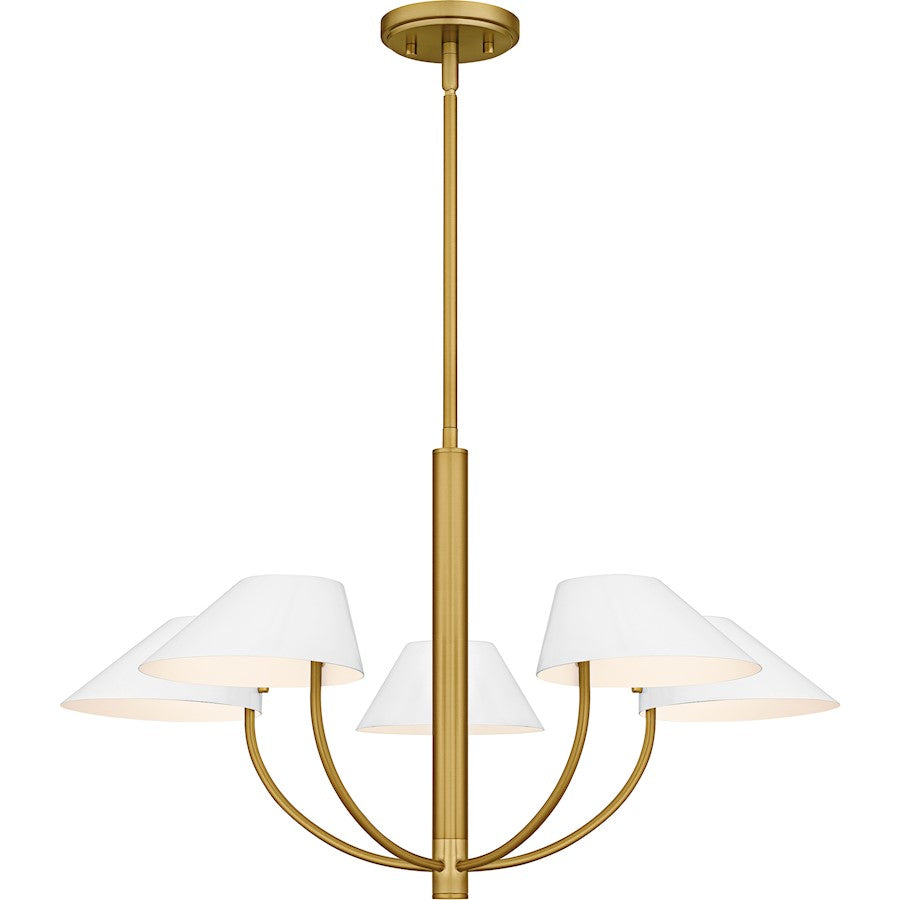 Quoizel Penley 5Light Chandelier, Brushed Gold/Metal - PNY5028BRG