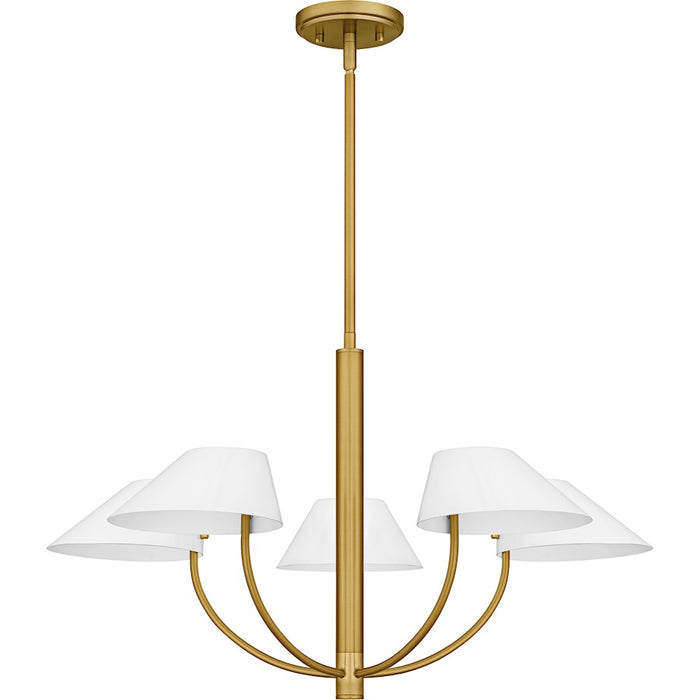 Quoizel Penley 5Light Chandelier, Brushed Gold/Metal