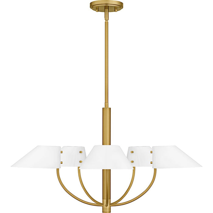 Quoizel Penley 5Light Chandelier, Brushed Gold/Metal