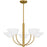 Quoizel Penley 5Light Chandelier, Brushed Gold/Metal