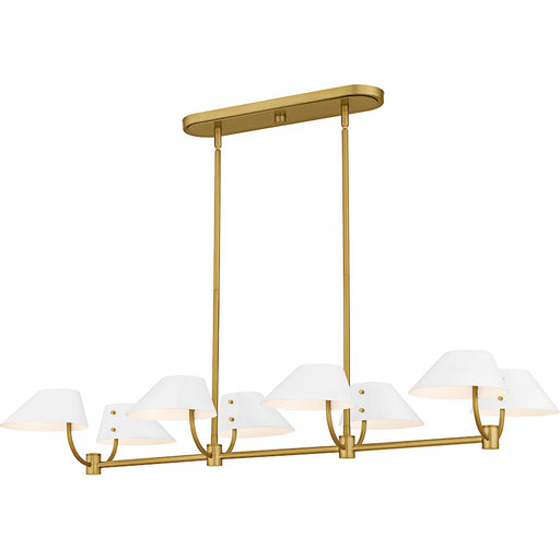 Quoizel Penley 8Light Island Light, Brushed Gold/Metal - PNY842BRG
