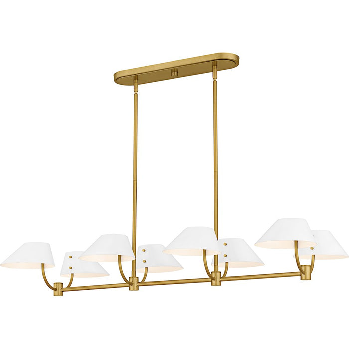 Quoizel Penley 8Light Island Light, Brushed Gold/Metal - PNY842BRG
