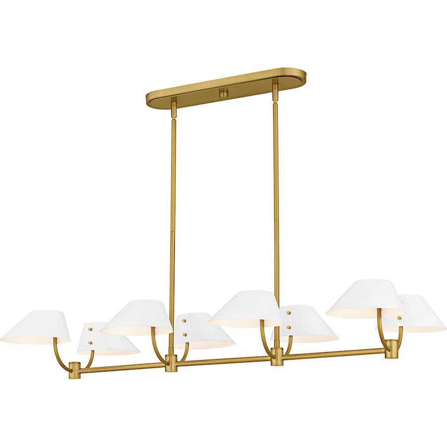 Quoizel Penley 8Light Island Light, Brushed Gold/Metal - PNY842BRG