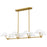 Quoizel Penley 8Light Island Light, Brushed Gold/Metal