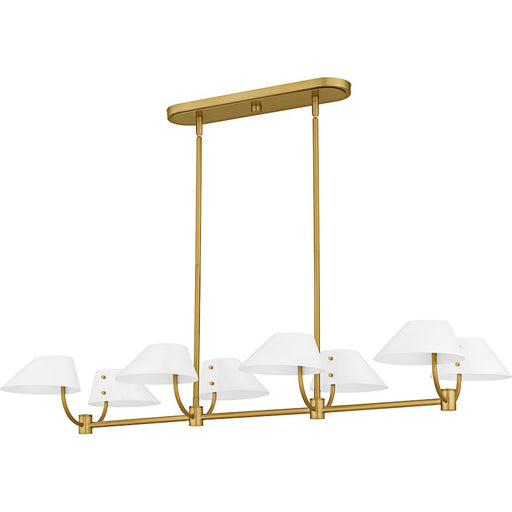 Quoizel Penley 8Light Island Light, Brushed Gold/Metal
