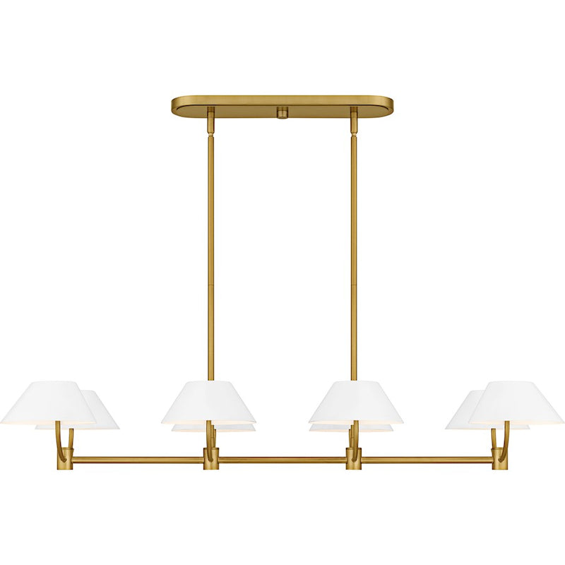 Quoizel Penley 8Light Island Light, Brushed Gold/Metal