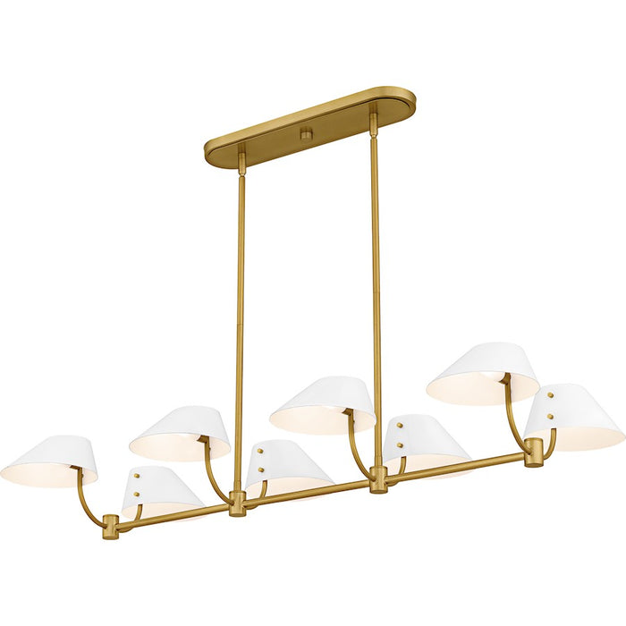 Quoizel Penley 8Light Island Light, Brushed Gold/Metal